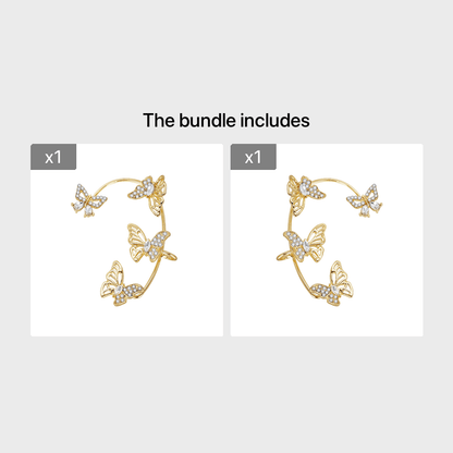 Butterfly Gemstone Ear Cuffs – No Piercing