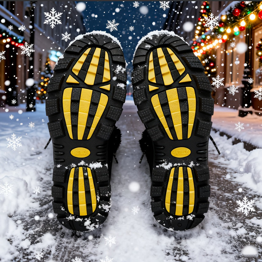 Women’s Winter Snow Boots – Non-Slip Rubber Sole, Cushioned Insole, Mid-Calf Waterproof Boots