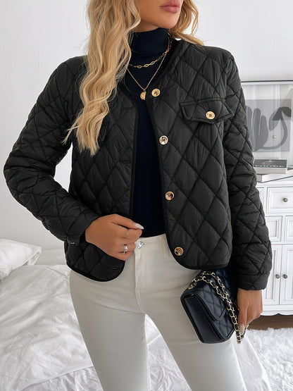 🧥✨ Women’s Elegant Black Winter Jacket 🌟 H-Line Tailored Collar Blazer | 💼 Structured H-Shoulder Fit 💛 Golden-Tone Button Closure | 👚 Long Sleeve | 🧼 Machine Washable 🖤 Perfect for Office & Formal Events | ❄️ Stylish Coats & Jackets for Women