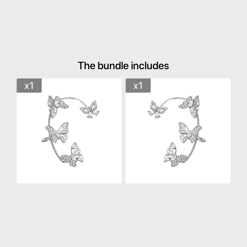 Butterfly Gemstone Ear Cuffs – No Piercing