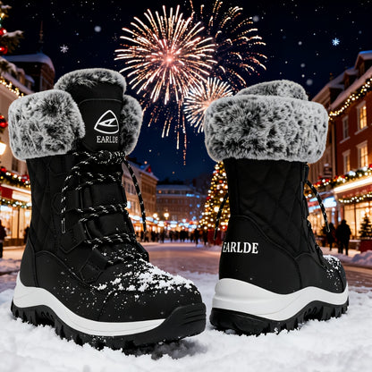 Women’s Winter Snow Boots – Non-Slip Rubber Sole, Cushioned Insole, Mid-Calf Waterproof Boots