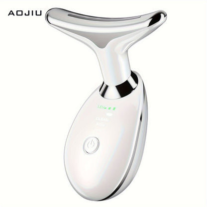 🏠 AOJIU Home Face & Neck Massage Tool 💆‍♀️ Face Massager 🔄 Three Modes 🔥 Heating Mode 🌸 Skin Care 💖 Facial Device 👜 Portable Beauty Instrument 🎁 Girl Gift 🛁 Home Spa Massager ✨