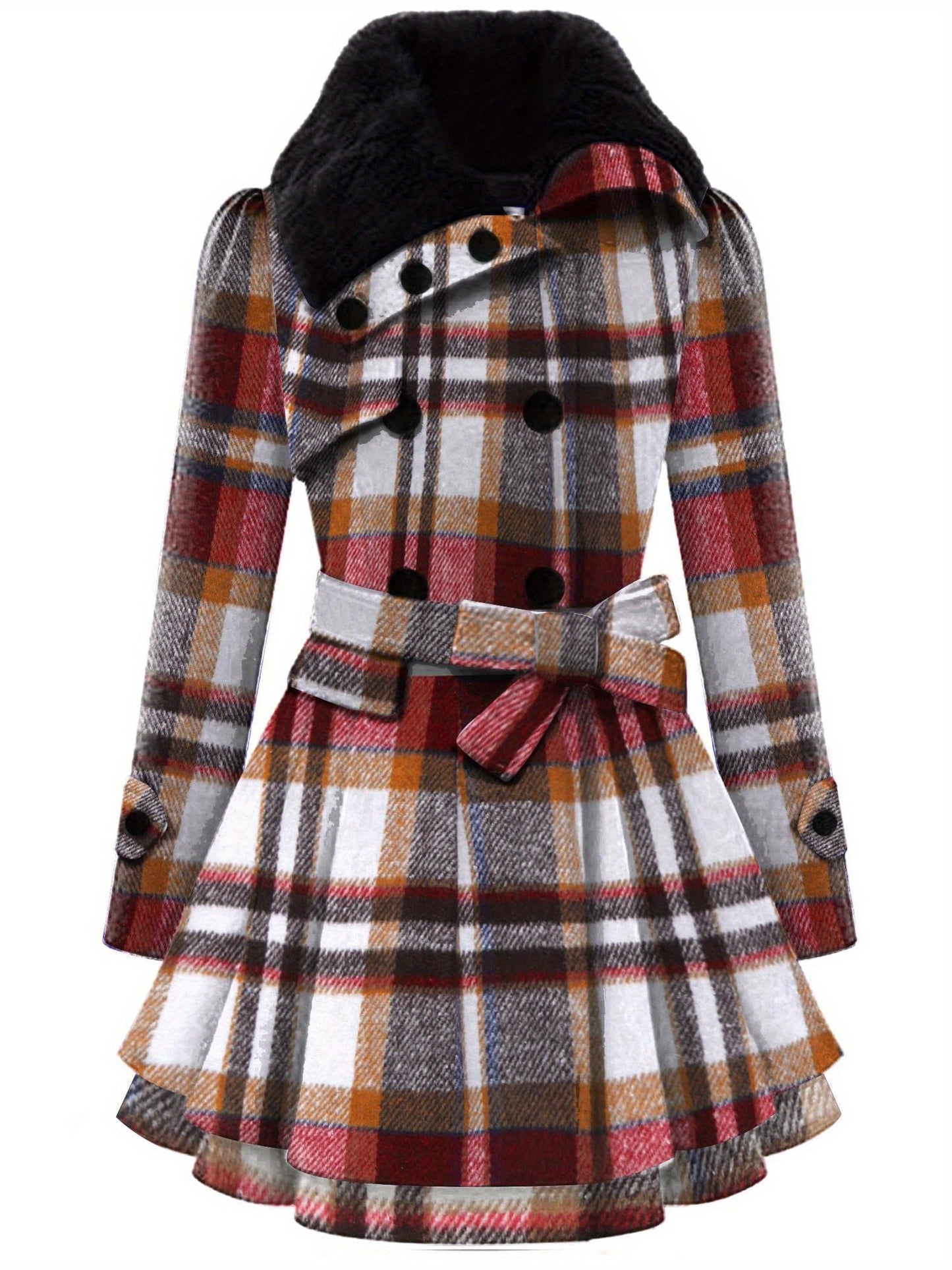 ✨ Chic Women’s Double-Breasted Winter Coat with Belt – Warm & Stylish Lapel Jacket for Cozy Fall/Winter Wear 🍂❄️✨ ✨