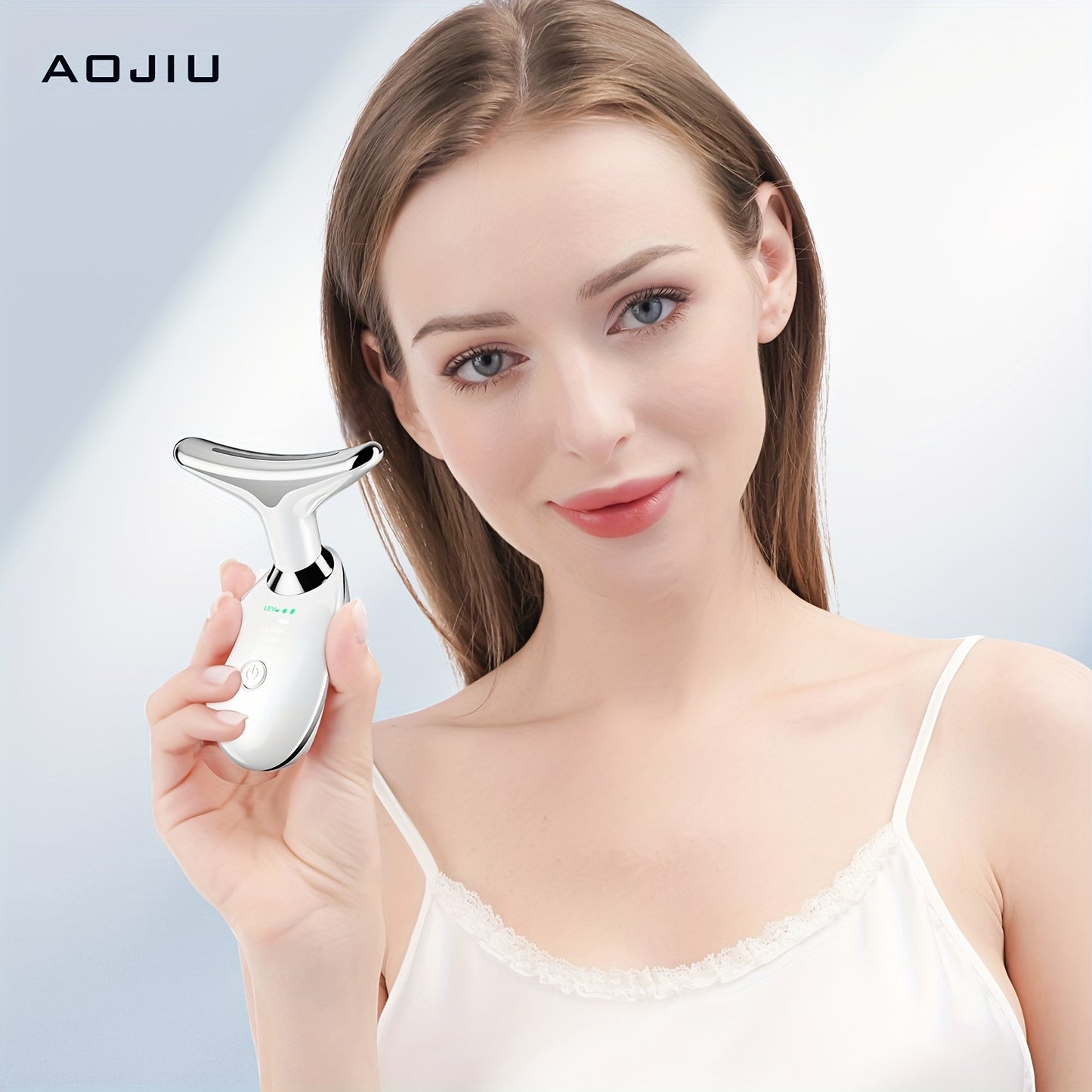 🏠 AOJIU Home Face & Neck Massage Tool 💆‍♀️ Face Massager 🔄 Three Modes 🔥 Heating Mode 🌸 Skin Care 💖 Facial Device 👜 Portable Beauty Instrument 🎁 Girl Gift 🛁 Home Spa Massager ✨