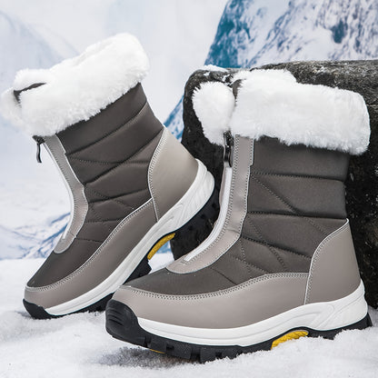 Men’s Winter Snow Boots – Warm Fleece-Lined Non-Slip Ankle Hiking Shoes