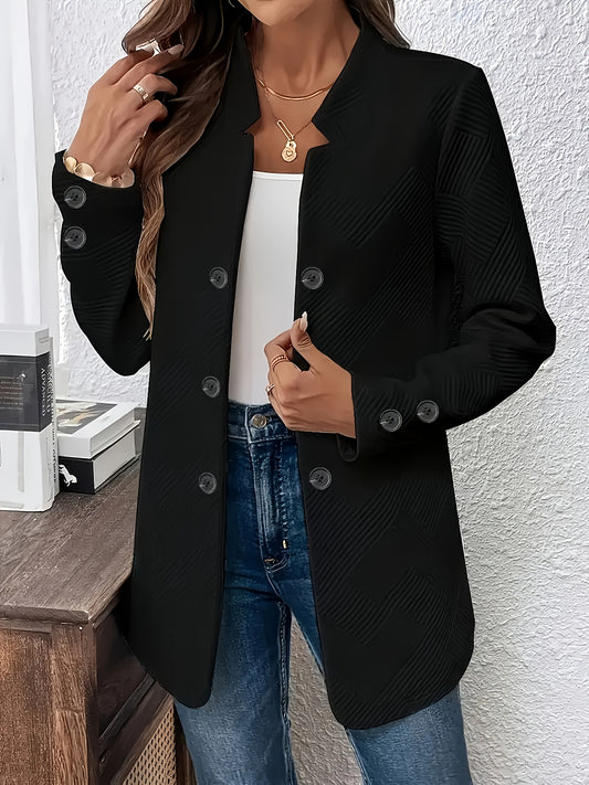 🧥💫 Plus Size Women’s Casual Jacket ✨ Double-Buckle Details | 🎒 Decorative Pockets | 🎨 Solid Color 👚 Long Sleeve | 🔓 Open-Front Cardigan | 🌟 Stylish Everyday Layer