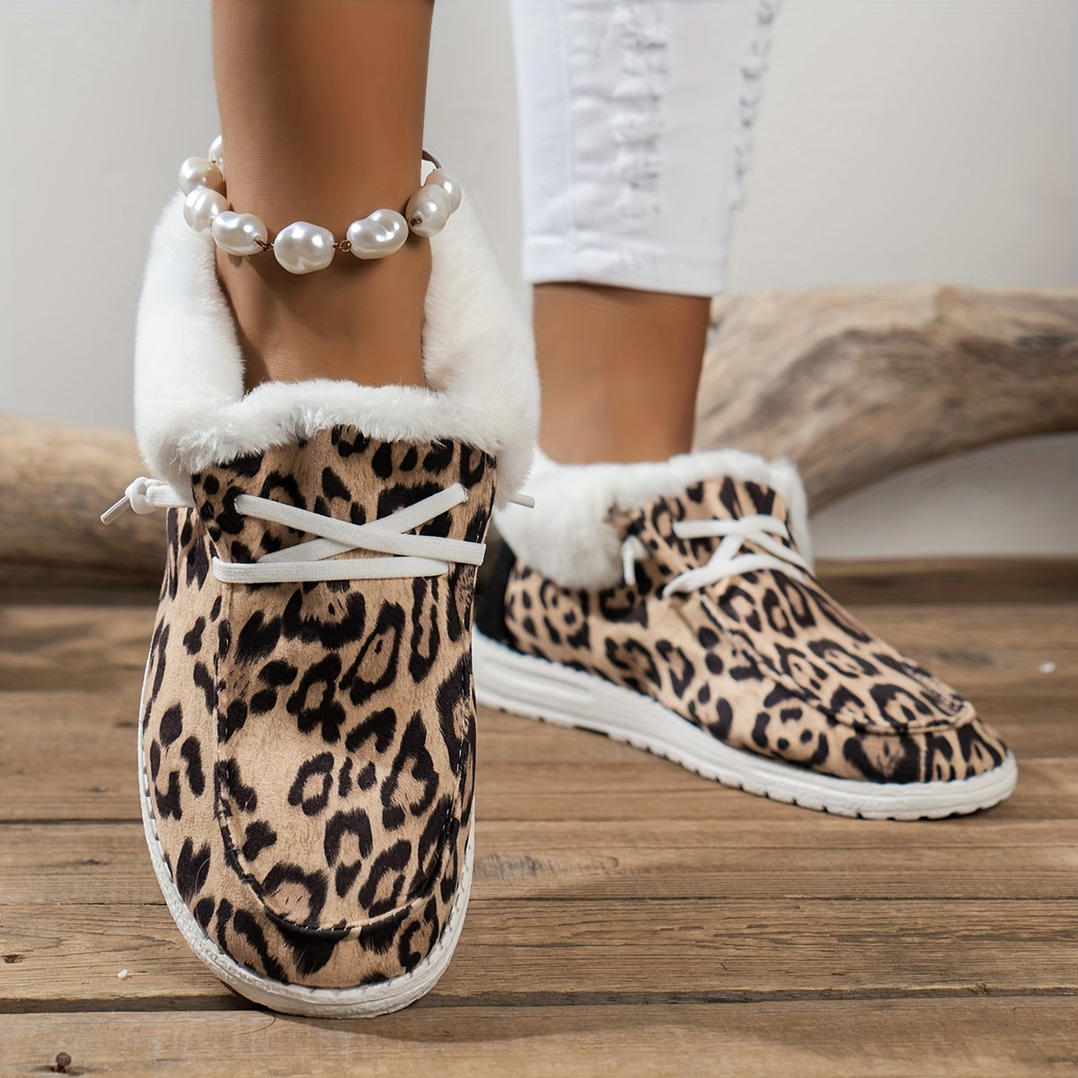 Women’s Fleece-Lined Canvas Shoes – Warm Thermal Slip-On Low-Top Winter Flats