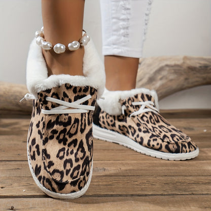 Women’s Fleece-Lined Canvas Shoes – Warm Thermal Slip-On Low-Top Winter Flats