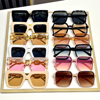 🕶️ 12pcs Unisex Fashion Sunglasses 😎 | Square Frame Style ✨ | Plastic Material 🔩 | Perfect for Daily Wear 🏫 | School & Casual Clothing Accessories 🛍️