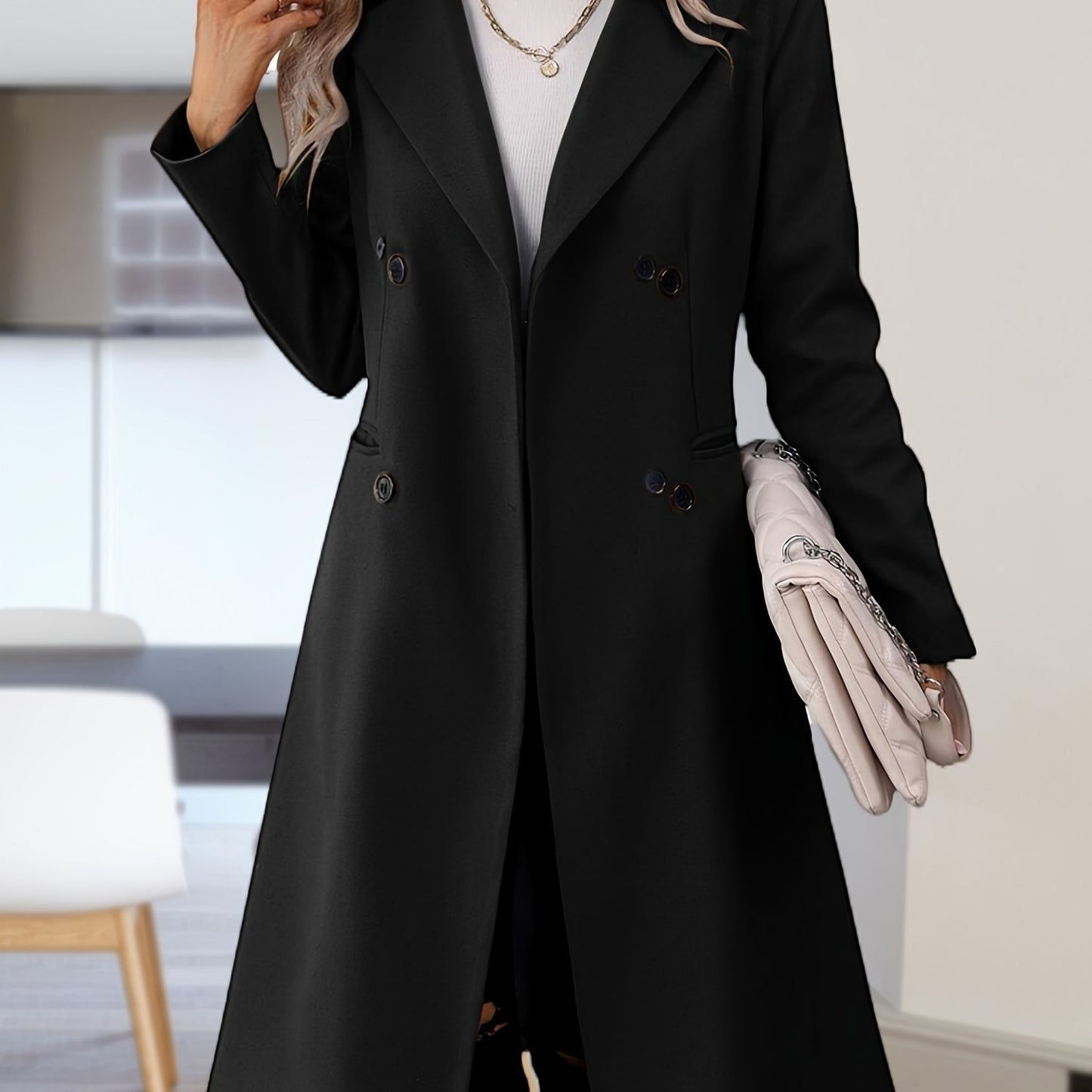 Women’s Long Double-Breasted Winter Coat 🧥✨