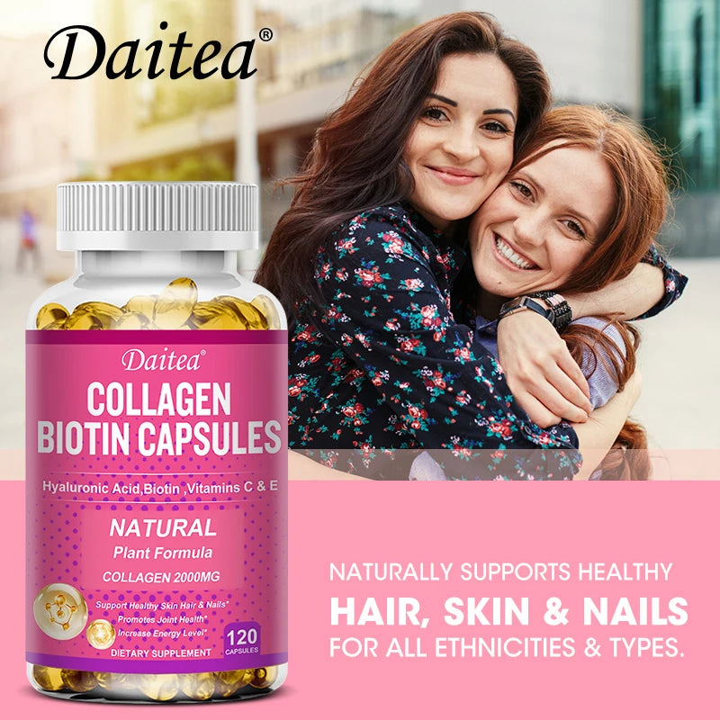 💊✨ Daitea Collagen + Biotin Capsules – Skin, Hair, Nails & Joint Support ✨💊