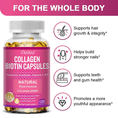 💊✨ Daitea Collagen + Biotin Capsules – Skin, Hair, Nails & Joint Support ✨💊