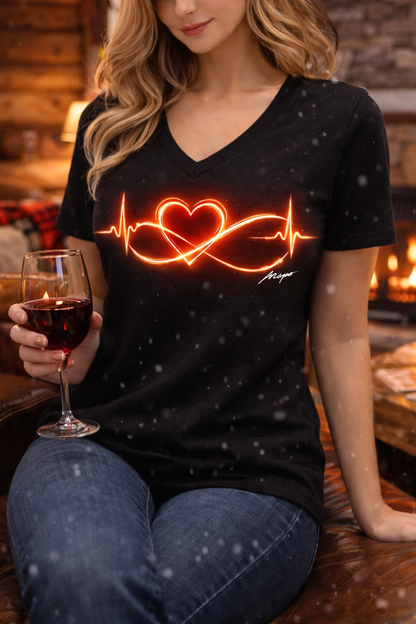 Heart & Infinite Heartbeat T-Shirt – Love That Never Stops