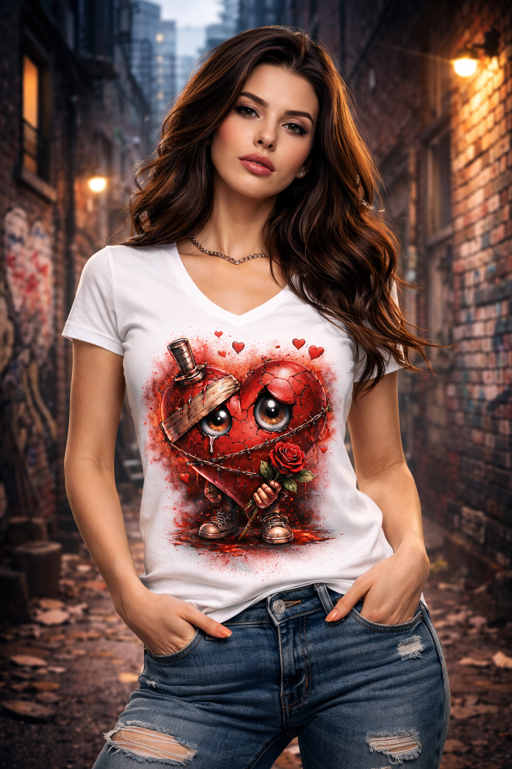 🖤 Broken but Still Loving – T-Shirt