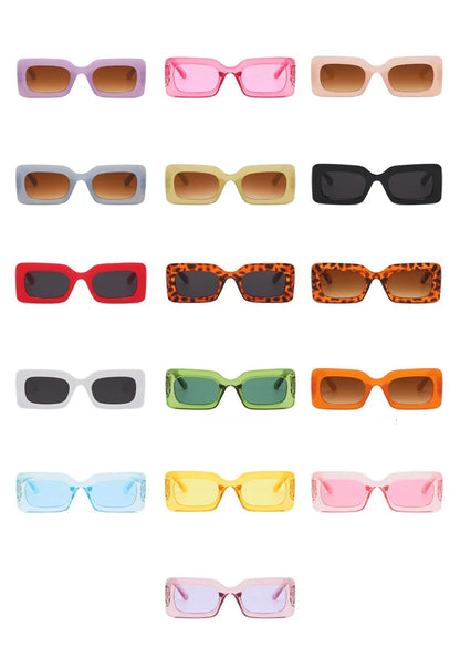 Women’s Square Sunglasses – Popular Designer Style 😎 | Jelly Color Lenses 🌈, UV400 Protection 🛡️ | Custom Logo Available ✍️