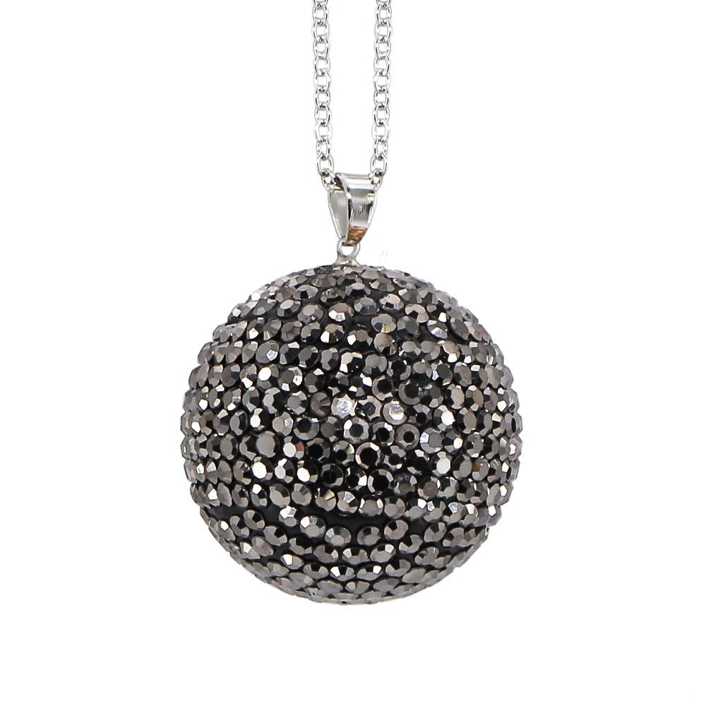 💎✨ Large Bling Crystal Ball Car Pendant – Rearview Mirror Ornament 🚗✨