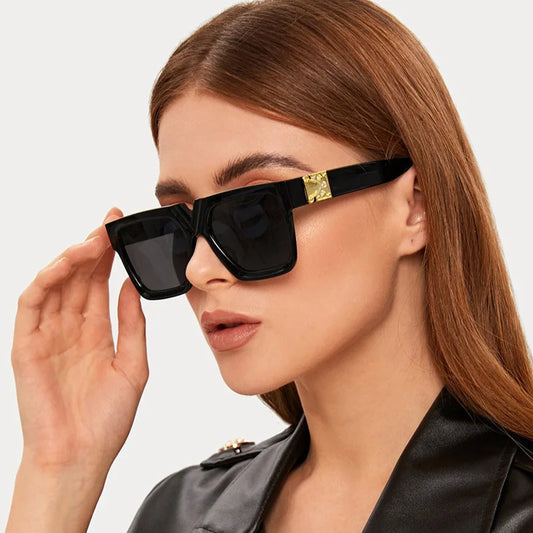 🕶️ 2021 Square Sunglasses for Women 😍 | Luxury Brand Style ✨ | Black Rectangle Shades 🔥 | Retro Travel Fashion Eyewear 👩‍🦰