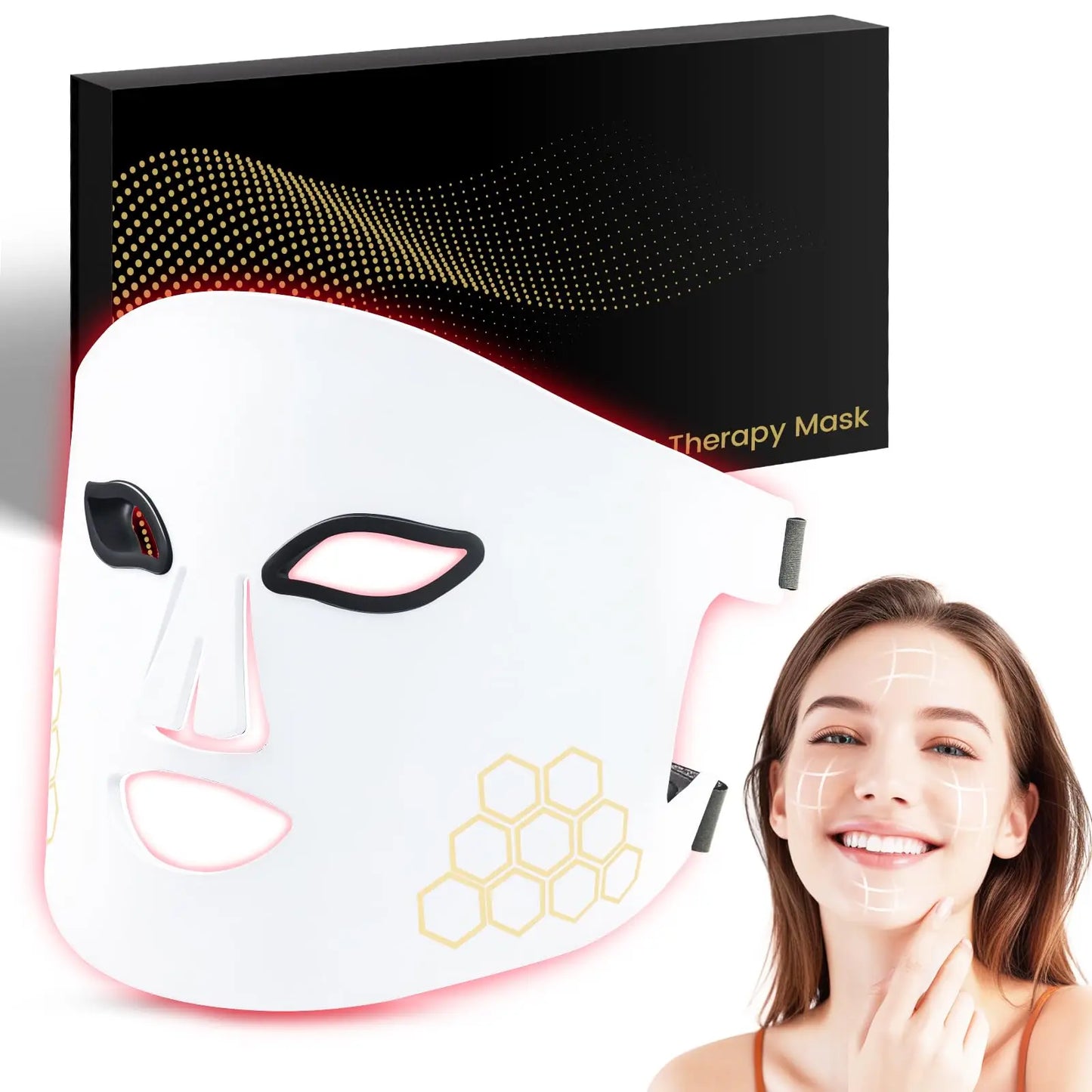 Hello Face LED Mask - Red, Blue & Infrared Light Therapy