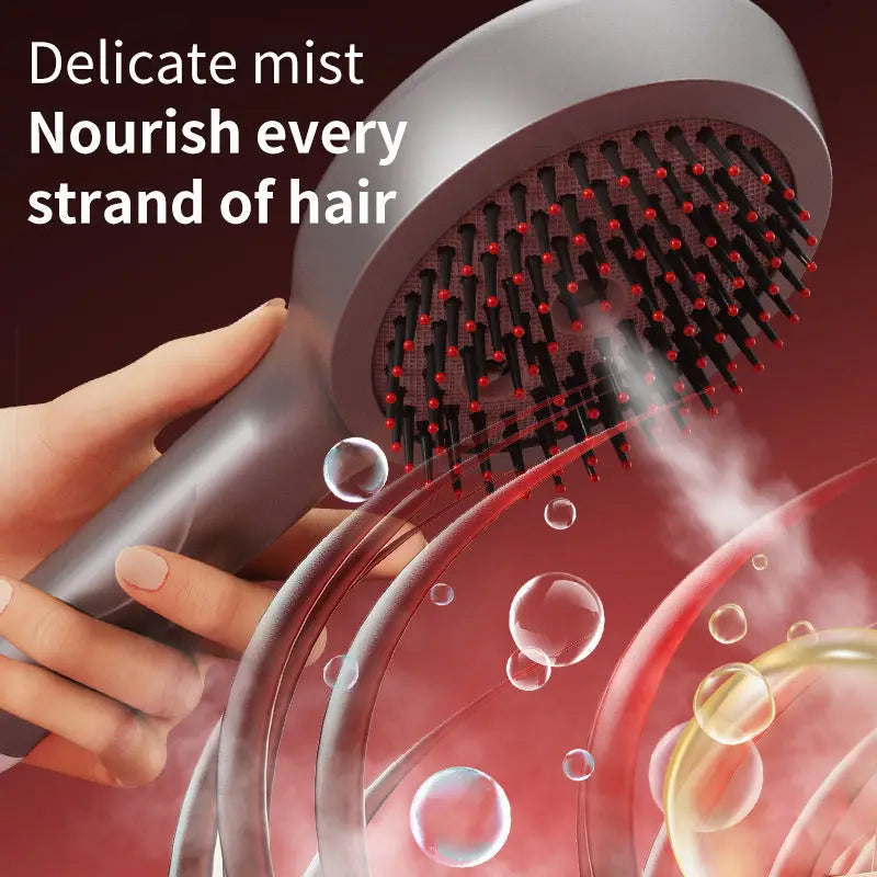 Red Light Therapy Hair Growth Comb with Spray and Vibration