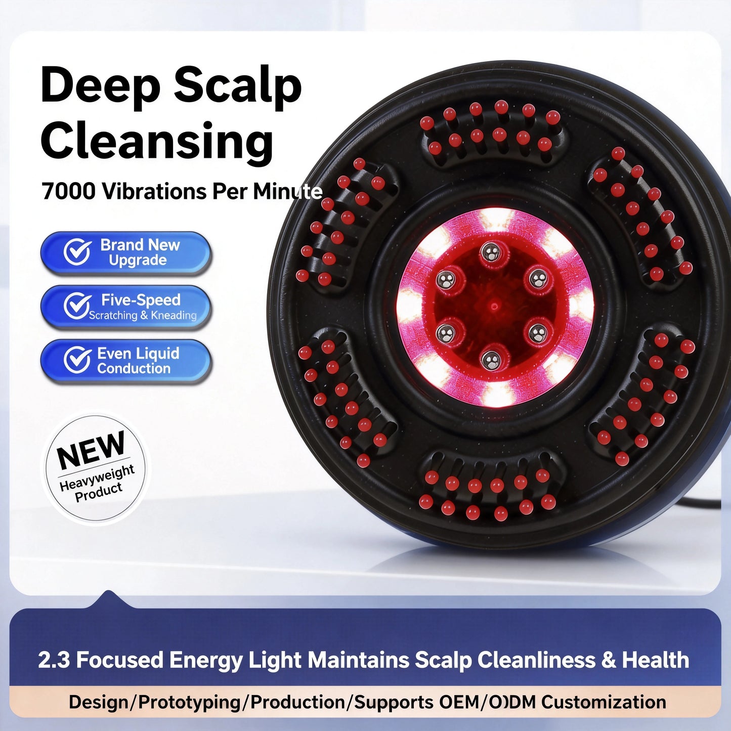 Electric Vibration Scalp Massage Comb with Hair Oil Applicator
