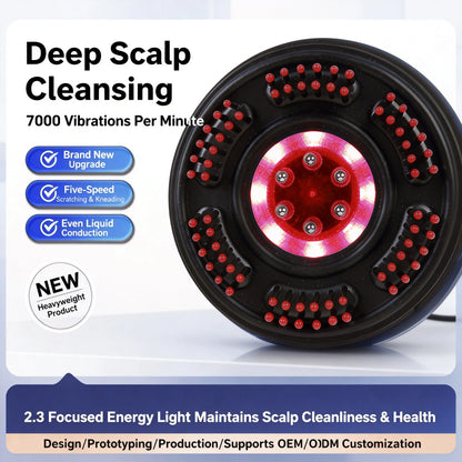 Electric Vibration Scalp Massage Comb with Hair Oil Applicator