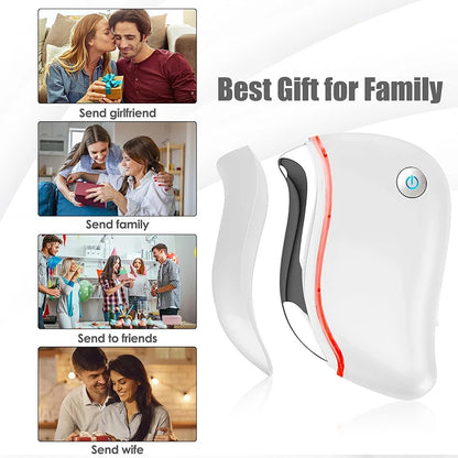 4-in-1 Electric Facial Gua Sha Massager with Heat and Red Light