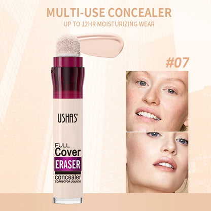 💄 USHAS 12-Color Liquid Concealer ✨ | Moisturizing Formula 💧 | Rotating Sponge Head 🖌️ | Long-Lasting & Lightweight 😍 | Multi-Use Foundation Makeup 💖