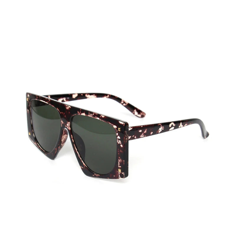 🐆🕶️ Punk Leopard Oversized Sunglasses – Sexy Gradient UV400 Shades 🔥✨