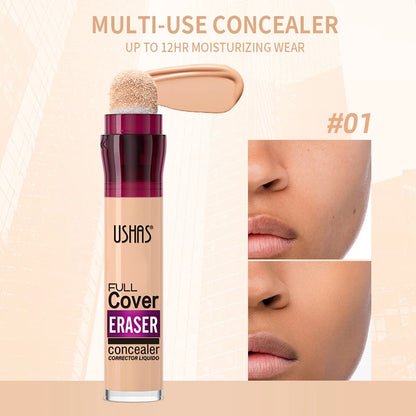 💄 USHAS 12-Color Liquid Concealer ✨ | Moisturizing Formula 💧 | Rotating Sponge Head 🖌️ | Long-Lasting & Lightweight 😍 | Multi-Use Foundation Makeup 💖