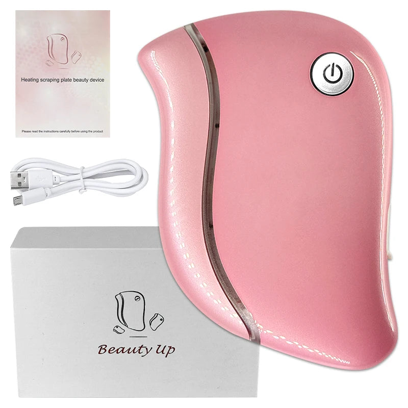 4-in-1 Electric Facial Gua Sha Massager with Heat and Red Light