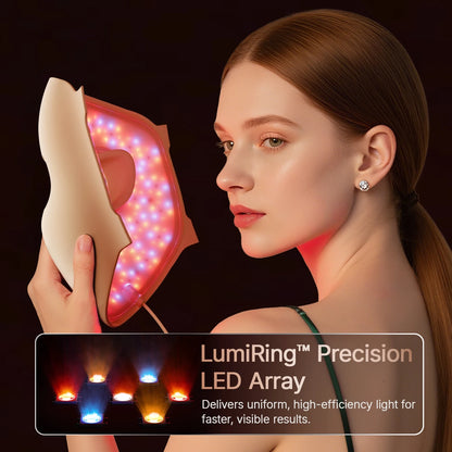 LED Light Therapy Face and Neck Mask with 311 LEDs