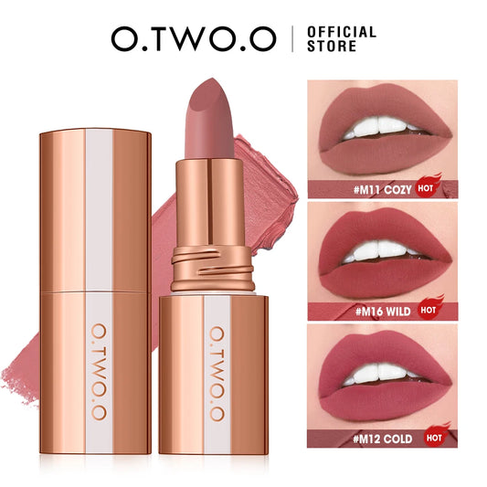 💄 O.TWO.O Matte Lipstick ✨ | Waterproof & Long-Lasting 💧 | Smudge-Free 😍 | Highly Pigmented 🎨 | Classic Velvet Finish 🌸 | Professional Lip Tint Makeup 💖