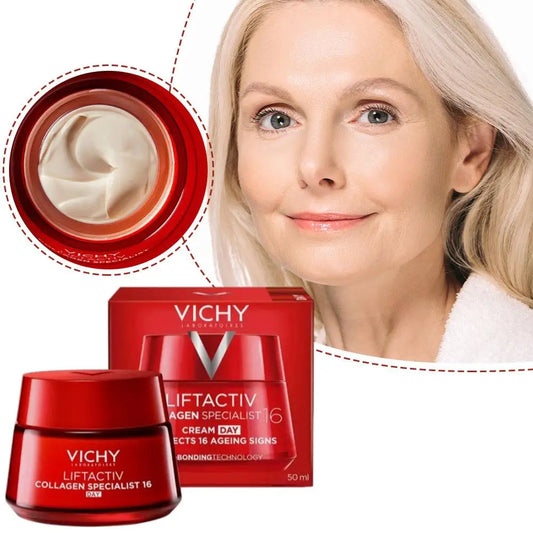 🌙 Vichy Collagen Firming Night Cream 💎 | Deep Moisturizing 💧 | Wrinkle Reduction & Anti-Aging ✨ | Visible Results in 16 Days ⏳ | Day & Night Skin Care 🌸