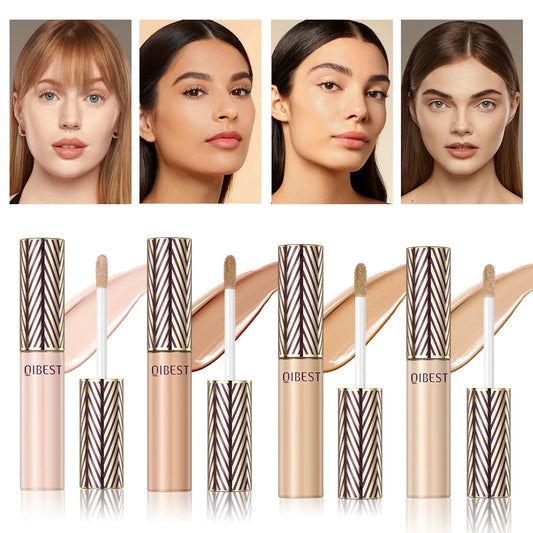 ✨ QIBEST Liquid Concealer Foundation – 💎 Brightening Cream | 🎯 Spot & Acne Mark Coverage | 🌙 Dark Circle Corrector | 💄 Long-Lasting Makeup for Women