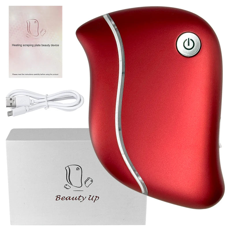 4-in-1 Electric Facial Gua Sha Massager with Heat and Red Light
