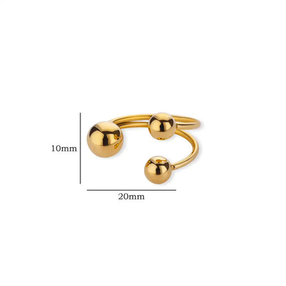 Gold Chunky Ball Ring – Adjustable