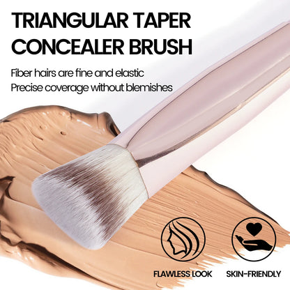 🖌️ MAANGE Under Eye Concealer Brush ✨ | Triangle Foundation Brush 🔺 | For Liquid & Cream Blending 💧 | Precision Concealing Tool 💄 | Professional Makeup Tool 💖