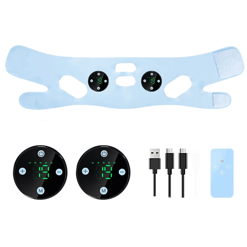 Microcurrent V Face Band EMS Skin Lifting and Jawline Tightening Device