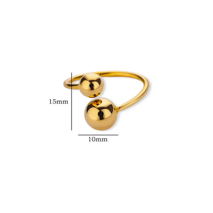Gold Chunky Ball Ring – Adjustable