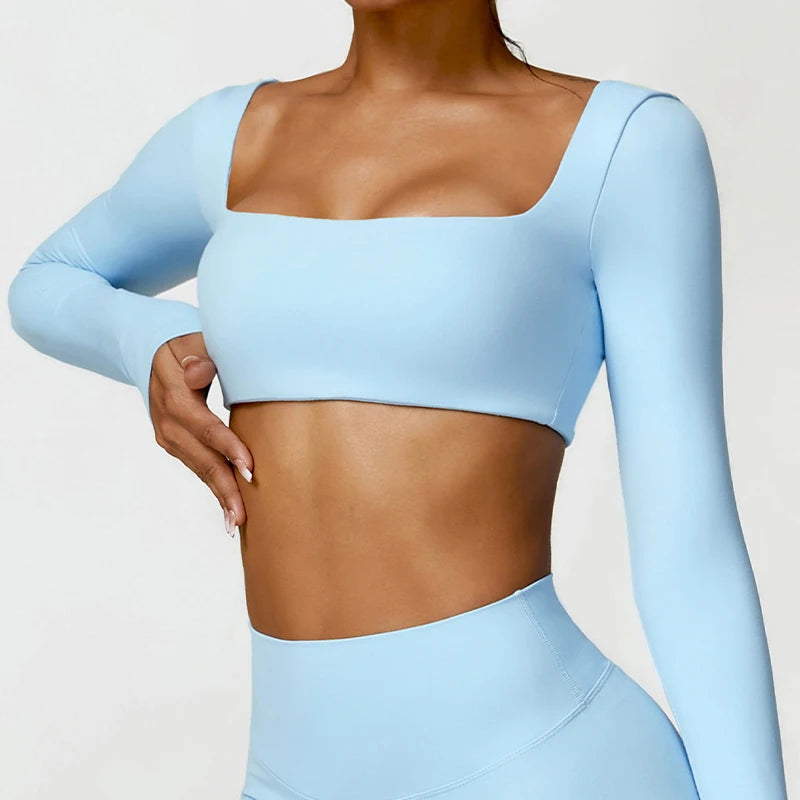 Hearuisavy Women's Quick Dry Sports Crop Top