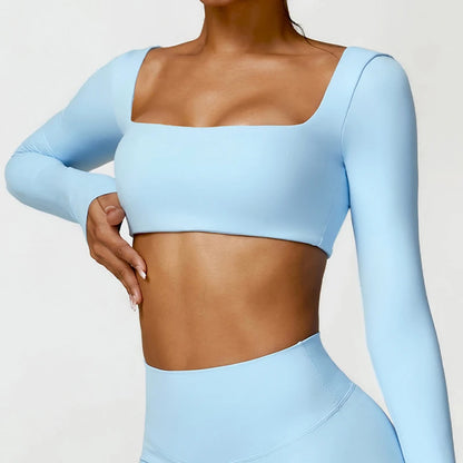 Hearuisavy Women's Quick Dry Sports Crop Top