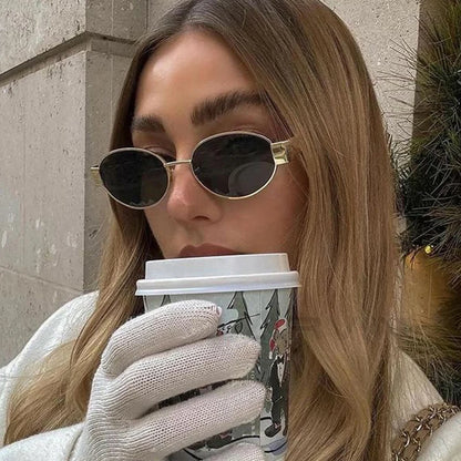 😎 Sexy Small Oval Women’s Sunglasses 🕶️ | Trendy Luxury Design ✨ | Metal Frame Shades 🔩 | UV400 Protection 🌞 | Classic Vintage Eyewear 💃🔥