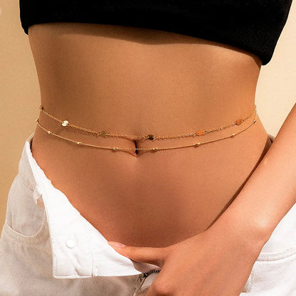 ✨💃 Hip Hop Double Layer Waist Chain – Sexy Adjustable Body Jewelry 🔗🔥