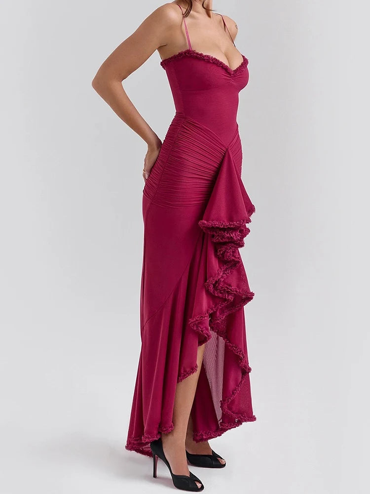 Women's Backless Strap Maxi Dress - Elegant Beach Summer Style