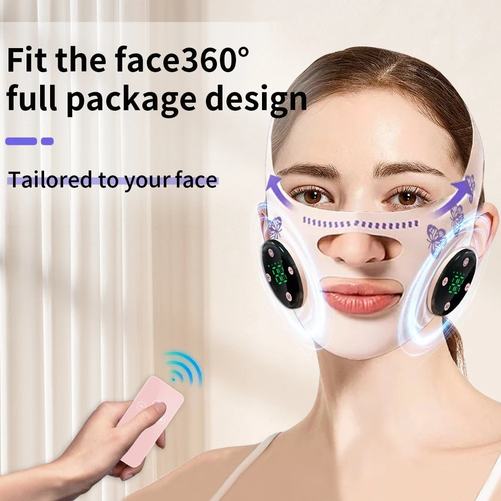 Microcurrent V Face Band EMS Skin Lifting and Jawline Tightening Device