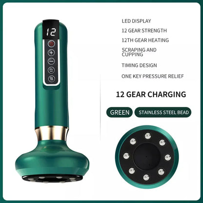Electric Cupping Massager ⚡✨ | Vacuum Suction Cup 💆‍♀️ | Anti-Cellulite & Body Slimming 🔥 | Infrared Heat Therapy 🌡️ | Beauty & Health Gua Sha Scraping Tool 🌿