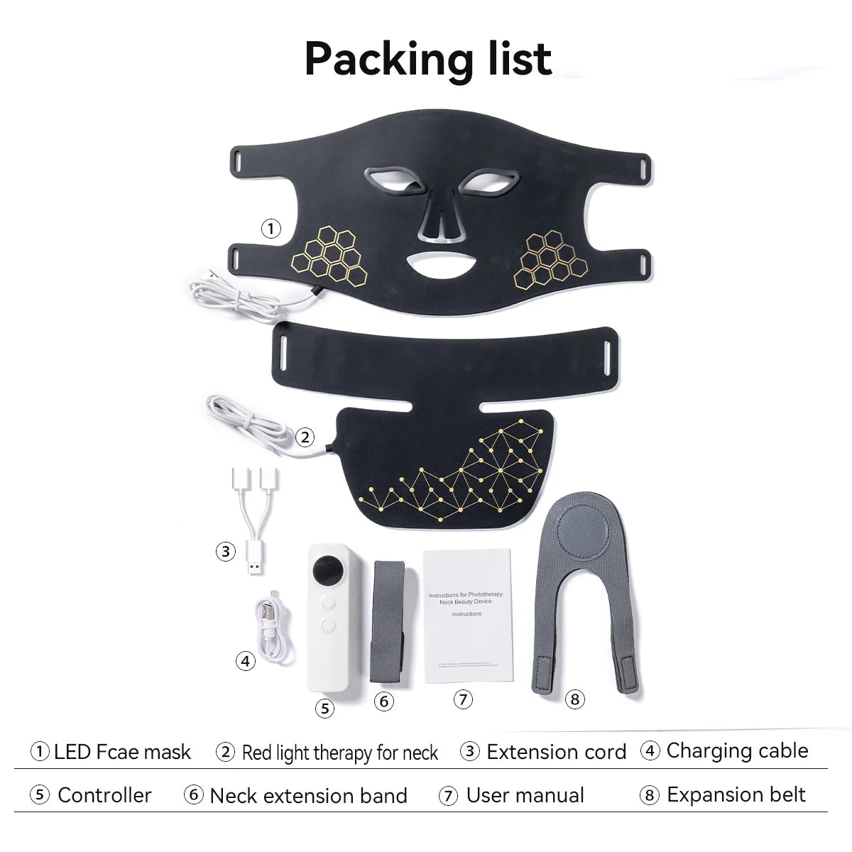 Hello Face LED Mask - Anti-Aging & Acne Face Neck Treatment