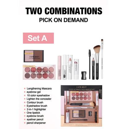💄 Professional Makeup Kit (11 PCS) ✨ | Eyeshadow 🎨 | Contour 🌟 | Blusher 🌸 | Waterproof & Highly Pigmented 💎 | Smudge-Proof Face Cosmetics Collection 💖