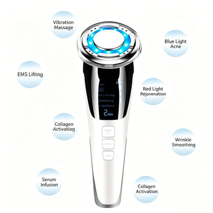 EMS Facial Massager with Microcurrent Deep Cleaning and Cool Compress