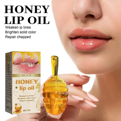 Honey Lip Oil 🍯💄 | Fresh Beeswax Lip Balm 🐝 | Long-Lasting Moisturizing 💧 | Transparent Lip Oil ✨ | Liquid Lipstick Effect 💋 | Lip Care & Skin Care Product 🌸